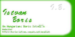 istvan boris business card